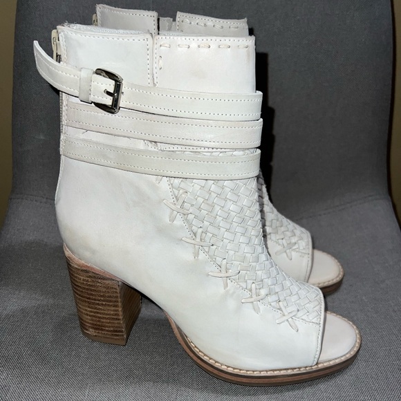 Vintage Foundry Co Lexi Open Toe Leather Bootie Size 8 - Picture 3 of 12